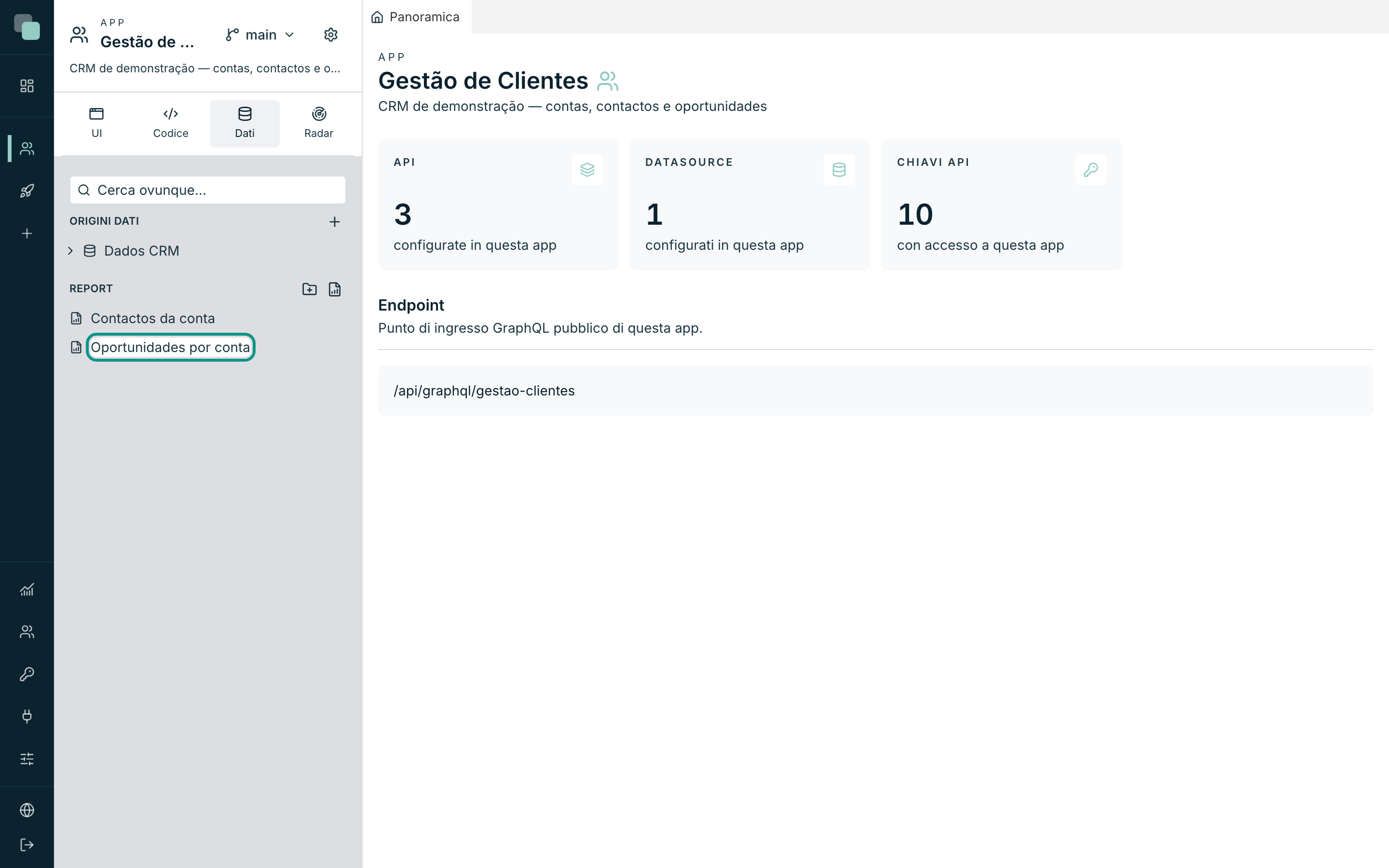 Il gruppo Report nel minitab Dati